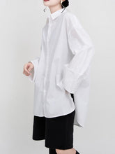 Large Sleeves Loose White Shirt